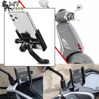 ♟☾☢ 2023 New Motorcycle CNC Accessories Handlebar Mobile Phone Holder GPS Stand Bracket For Piaggio Vespa SPRINT 150 Sprint150