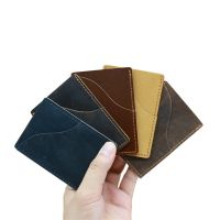 Cow Leather Mini Card Holder Wallet for Credit Cards ID Genuine Leather Porte Carte Cardholder Business Bank Card Case Card Holders