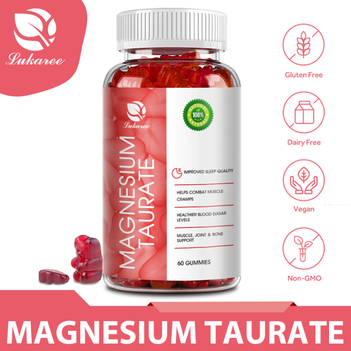Magnesium Taurate Gummies 1800mg for Improved Sleep Quality Healthy