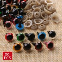 20pcs 9 Colors Puppet Plastic Safety Eyes Crafts Stuffed Parts with Washer Dolls Accessories