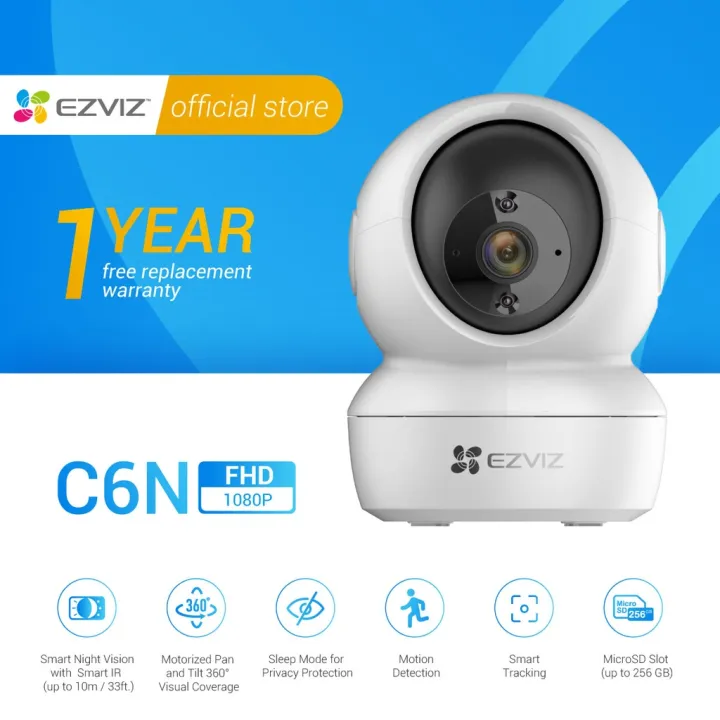 EZVIZ C6N 1080P Indoor Security Camera 360° Pan/tilt Home HD WiFi ...