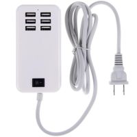 USB Hub EU US Plug 6 Ports USB Charger 5V 3A Wall Adapter Mobile Phone Charging For iPhone iPad Samsung With Switcher