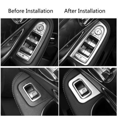 Car-styling cover trim window lift button switch Stickes Frame for Mercedes Benz C GLC Class W205 X253 2015 2016 2017 2018