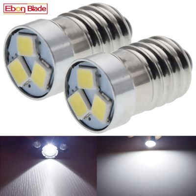 【CW】1/2 Pcs E10 1447 Screw LED Bulb 3V 6V 12V Flashlight Lamp 1.44W 3030 3SMD Replacement Torch Light 3 6 12 Volt White Accessories