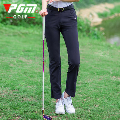 Pgm Women Slim Sportswear Golf Pants Summer Apparel Ladies Golf Trousers Tennis Ball Uniforms Pants Elastic Pencil Golf Pants