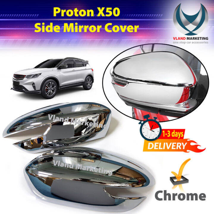 PROTON X50 CARBON SIDE MIRROR COVER (Carbon/Chrome) Lazada