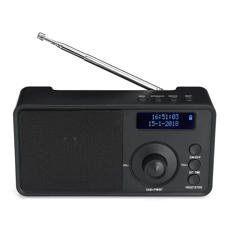 Portable DAB + Digital Radio Wireless Bluetooth Stereo Speaker LCD Display  Outdoor Headset Support Alarm Clock FM AUX 