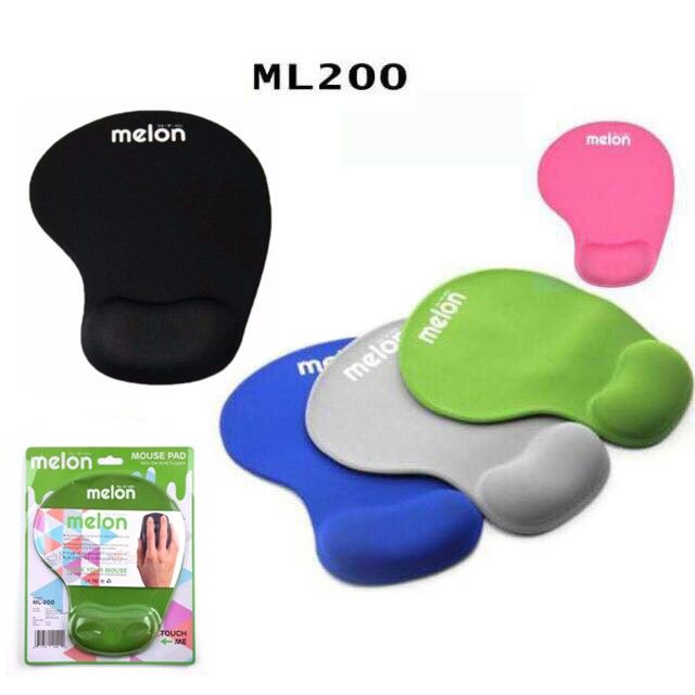 melon-แผ่นรองเม้าส์พร้อมเจลรองข้อมือ-mouse-pad-with-gel-wrist-support-รุ่น-ml-200
