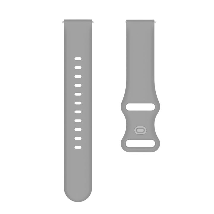 22มม-สำหรับ-amazfit-สายนาฬิกาข้อมือซิลิโคนตัวล็อกแบบผีเสื้อ-gts-2e-สีเทา