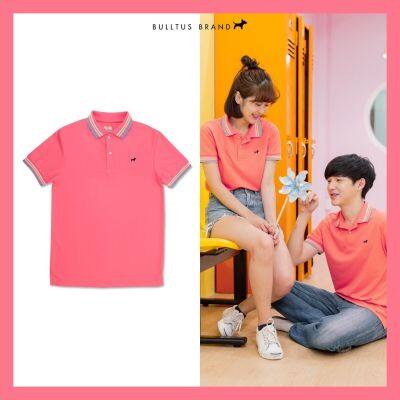 MiinShop เสื้อผู้ชาย เสื้อผ้าผู้ชายเท่ๆ BULLTUS BRAND เสื้อโปโล สีชมพู Triple Tone Collection (ใส่โค้ด BLT6JUN ลดทันที 20%) เสื้อผู้ชายสไตร์เกาหลี