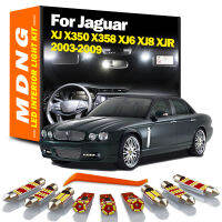 MDNG 26ชิ้นสำหรับจากัวร์ XJ X350 X358 XJ6 XJ8 XJR 2003-2009ยานพาหนะ LED ภายในโดมแผนที่ชุดไฟรถยนต์ Led หลอดไฟ C An BUS ไม่มีข้อผิดพลาด