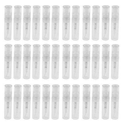 Mini Transparent 2 ML Spray Plastic Bottle Spray Perfume Empty Sample Bottle Suitable for Travel Party 60Pcs