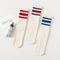 South Korea ulzzang striped high street tube socks simple men and women couple sports cotton socks three bars tide socks