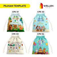 Wellen Print - Custom Print Drawstring Pouch Drawstring Pouch Souvenir Pouch Productaging