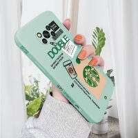 เคสมือถือสำหรับ Xiaomi เคสโทรศัพท์ Poco X3 Nfc/ Poco Pro X3สำหรับการ์ตูนเด็กหญิงเด็กชาย Starbucks กรอบป้ายของเหลวขอบด้านข้างกล้องปกป้องฝาหลัง