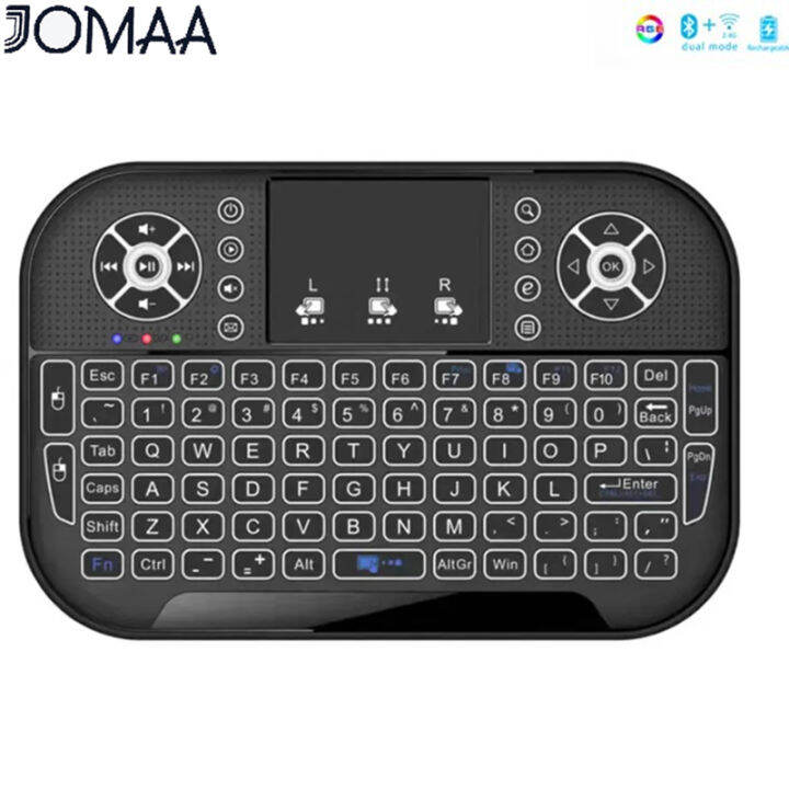 Jomaa Mini 2.4G Wireless Keyboard Backlight Bluetooth Keyboard with