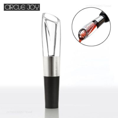 Circle joy Stainless Steel Fast Wine Decanter Wine Pouring Tool Mini Portable Wine Filter Air Intake Bottle Pourer Aerator Bar