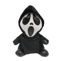 Corinada 17cm Black Ghostface Plush Toy Scream Cute Tricky Plushie Figure Soft Doll Horror Character Xmas Birthday Gift For Kids Adults