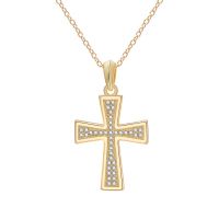 2023 Fashionable European and American Fashion Design s925 Sterling Silver Cross Collar Chain Simple and Shiny Zircon Atmosphere Fashion Chain Necklac