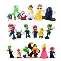 Mario Cartoon Character Series โมเดลของเล่นในรถยนต์ของตกแต่งมือ ~