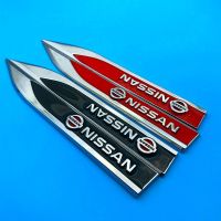 Hot New Nissan 2pcs 3D Car Door Side Stickers Metal Leaf Modified Blade Fender Label Decle Body Decoration Almera Grand X-Trail zhi