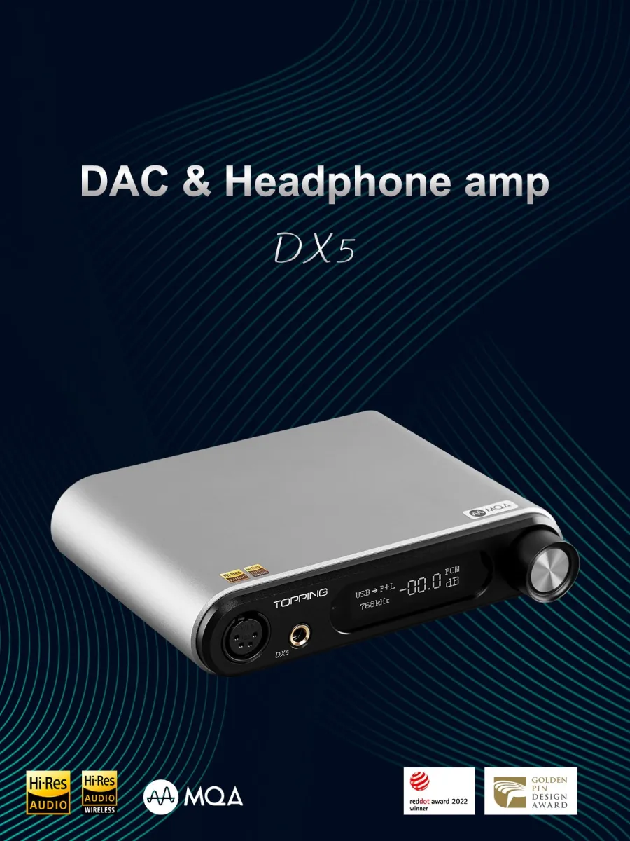 新登場 TOPPING DX5 MQA DAC ヘッドフォンアンプ 2×ES9068AS