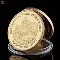 World Places Of Interest 2007 Peru Machu Picchu Gold Plated Metal Hydraulic Craft Commemorative Coin&amp;Souvenir Gift Collection