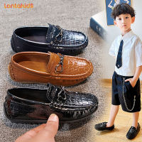 Lontakids รองเท้าทางการเด็กชายชุดเครื่องแบบนักเรียนเด็กหมวกแฟนซีสตรีรองเท้า Slip-On รองเท้าหนัง