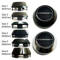 Style 4pc 60/64/65/68/69MM Vossen Black Sticker Car Wheel Centre Sport Rim Cap Fit for Vossen Wheel