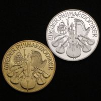 Drop Shipping 2022 Austria 1 Oz Gold Silver Coin Philharmonic Decorations Silver Gold Plated Commemorative Coins