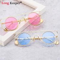 Round Metal Sunglasses Steampunk Men Women Fashion Glasses Brand Designer Retro Vintage glasses UV400 Decorative GlassesOutdoor