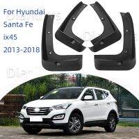 JHTJHNDTGFJHND สำหรับ Hyundai Santa Fe Ix45 2013-2018 DM รถ Mudguard Anti-Splash Anti-Fouling ด้านหน้าด้านหลัง Fender อุปกรณ์เสริม