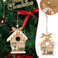 Christmas Ornament Wooden Hanging Pendants Santa Claus Snowman Elk Xmas Tree Christmas Decorations for Home Navidad Supplies