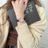 French retro round exam watch for women student light luxury niche simple fashionable and elegant compact ladies watch