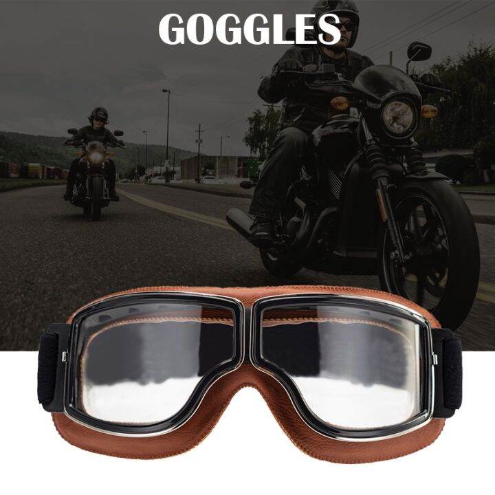 m-amp-e-ขายดี-แว่นตากันลมสำหรับขี่มอเตอร์ไซค์-universal-vintage-motorcycle-goggles-สากลกลางแจ้ง-windproof-วินเทจรถจักรยานยนต์แว่นตาหมวกกันน็อครถมอเตอร์ไซด์แว่นตา