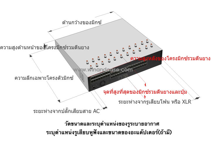 แร็คมิกซ์-behringer-xair-x18-ทรงนอน-กล่องใส่มิกซ์-มิกซ์เซอร์-สีดำเรียบ