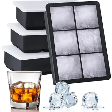 6 Grid Big Ice Mold Large Food Grade Silicone Ice Cube Square Mold DIY Ice  Maker Cube Tray Make Ice Cubes Quickly Cool Summer - AliExpress