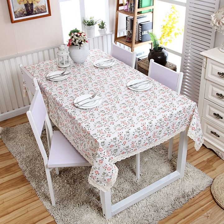 ที่คลุมผ้าปูโต๊ะกาแฟลายดอกไม้สีแดงเล็กๆแนวชนบทมีสายคล้องคอแบบผ้าปูโต๊ะลินินมีผ้าปูโต๊ะ4-6-8ที่นั่ง