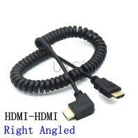 สายไมโครมินิเอชดีเป็น HDMI 3D สายเคเบิลอีเทอร์เน็ต4K ส่งคืนเสียงคาโบ90ขวาสปริงโค้งงอได้สายเคเบิลสำหรับ HDTV XBox ยืดหยุ่นได้สายเคเบิลอุปกรณ์คอมพิวเตอร์แท็บเล็ต