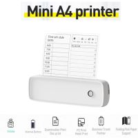 Mini Thermal Printer A4 Paper Photo Printer Portable 203dpi Bluetooth-compatible 2600mAh for Work Business Office Home Fax Paper Rolls
