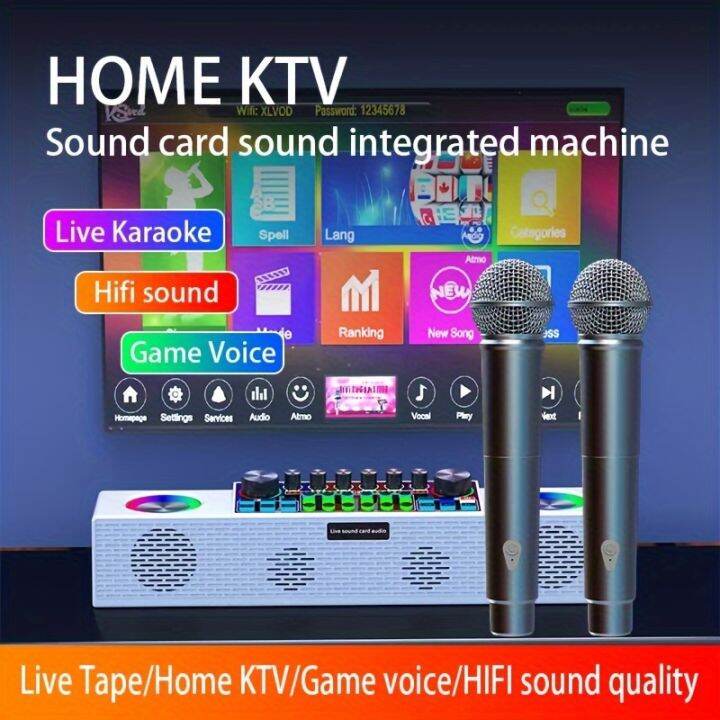 XIAOKOA Allinone Live Broadcast Sound Card WithMicrophe