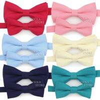 {EDDLYT}สดใสของแข็ง11สีผู้ปกครองเด็ก Bowtie ชุดผ้าฝ้าย100เด็กสัตว์เลี้ยงผู้ชายผีเสื้อกุหลาบสีชมพูสีฟ้าทุกวันโบว์ผูกของขวัญอุปกรณ์เสริม