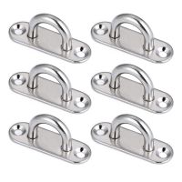 6pcs 5mm stainless STEEL Eye PLATE oblong Pad Eye PLATE Metal Staple Ring Hook Hardware