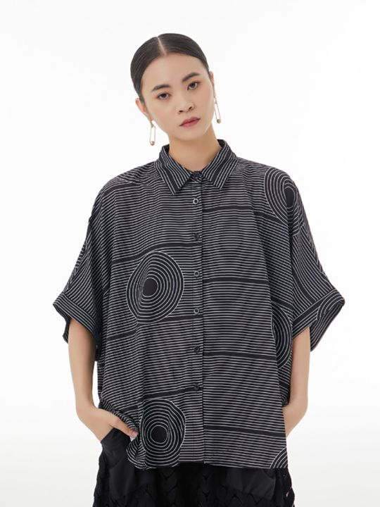 xitao-shirt-striped-casual-fashion-women-batwing-sleeve-shirts