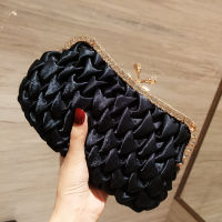 Fashion Women Evening Bag nd Party Banquet Glitter Satin For Ladies Wedding Clutches Handbag Banquet Shoulder Bags