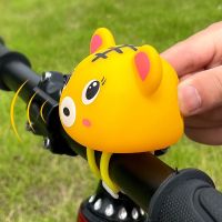 2023 NEW Cute Rubber Cartoon Soft Bicycle Bell Rings MTB Road Bike Alarm Speaker With Light Childern Scooter Cycling Air Horn Accessories