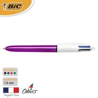 BIC บิ๊ก ปากกา 4 Colours Shine ปากกาลูกลื่น น้ำหมึก4in1 หัวปากกา 1.0 mm.(Purple) จำนวน 1 ด้าม