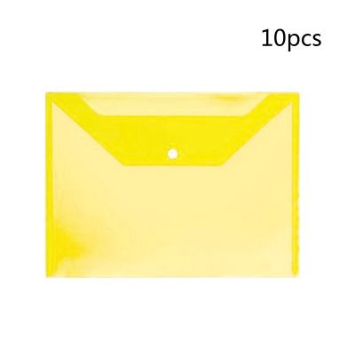 10Pcs A4 File Pockets Set Waterproof Document Folders Bag for Home Office School
