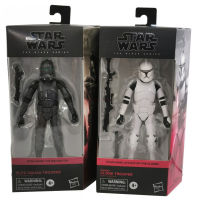 23ซม. Star Wars อะนิเมะรูป Clone Wars Clone Trooper Black Elite ตุ๊กตาตุ๊กตา Action Figurine สะสม Decor ของเล่นเด็ก