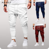 Casual Men Pants Solid Color Cargo Pants 2022 Fashion Jogger Pants Mens Streetwear Multi-pockets Trousers Loose Sweatpants Mens